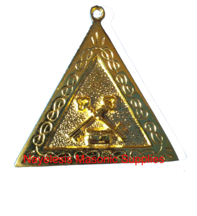 AASR Treasurer   Officers Jewel Golden Finish