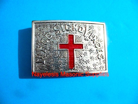 Knight Templar Belt Plate Silver finish