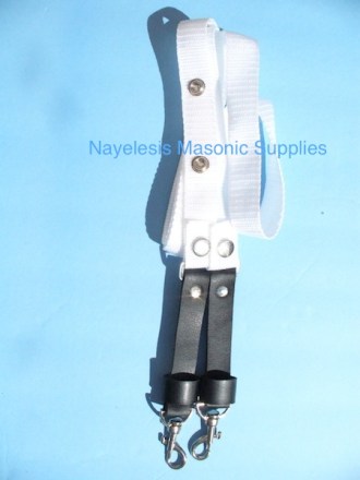 Knight Templar Belt Shoulder Strap White