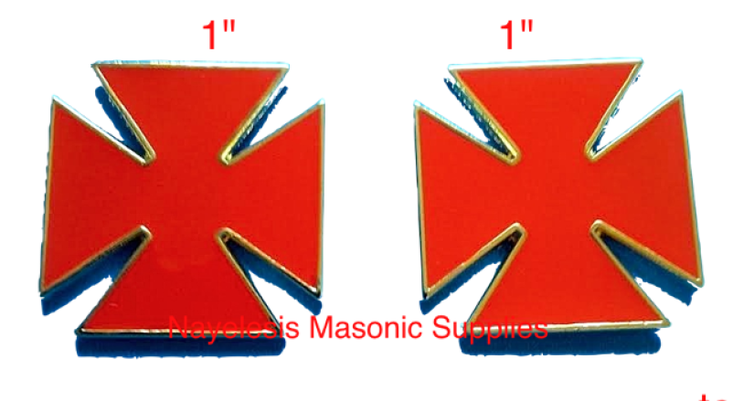 Red Enamel Uniform Maltese Uniform  crosses