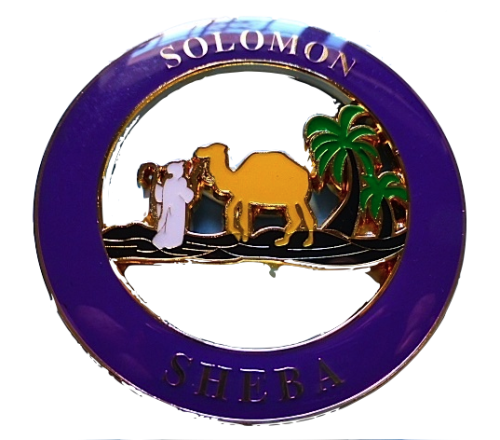 solomon queen of sheba Cut Out Alloy Zinc Car Emblem