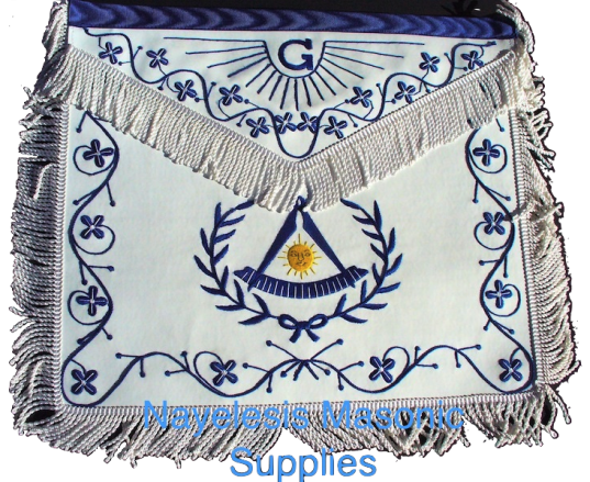 Past Master Apron 0357 Silky White Fringe