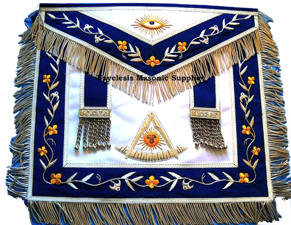 Past Master Apron Silver Chain Ball Tassels