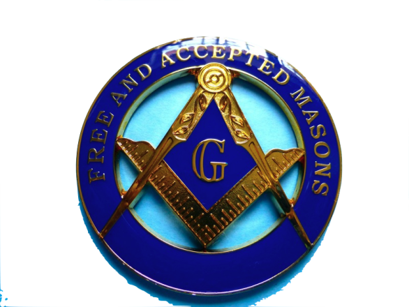 Blue Lodge Master Mason Cut Out F&AM alloy Zinc Car Emblem #01