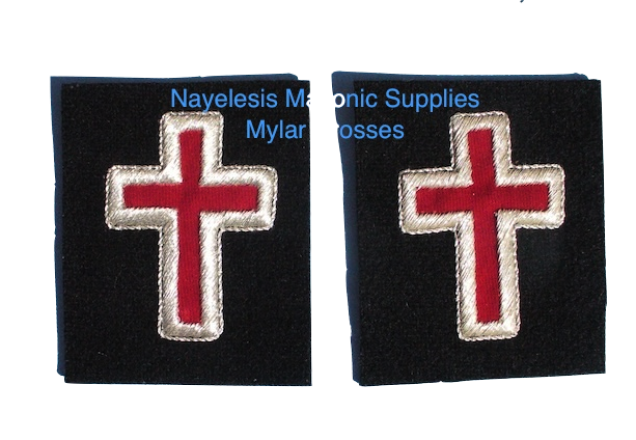 Sir Knight Templar  silver Mylar Crosses