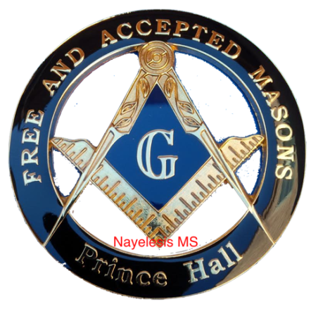 For Prince Hall Mason Auto Cut Out Car Emblem Black-Golden PHA Freemasonry