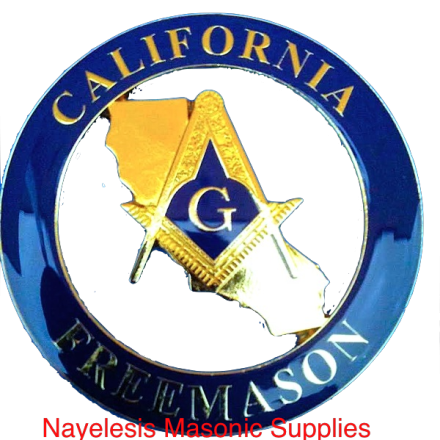 NMS California Freemason Alloy Zinc Cut Out Car Emblem