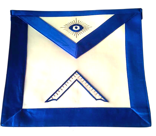 MA-The Lux Worshipful Master Royal Blue Satin Apron