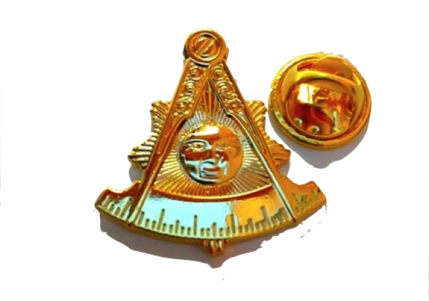 Past  Master Quadrant Golden Finish Large Pin