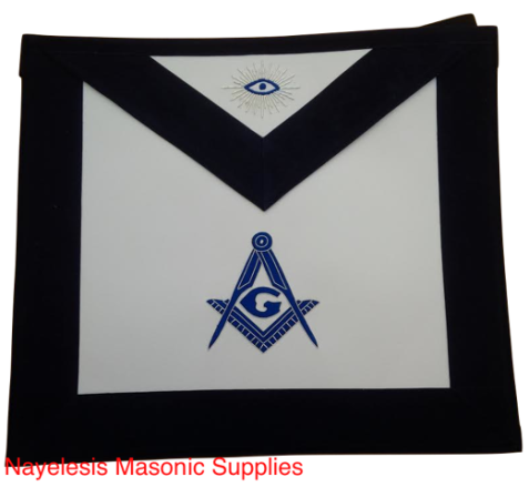 MA_  master  Mason Apron Silver Bullion Midnight Blue Velvet