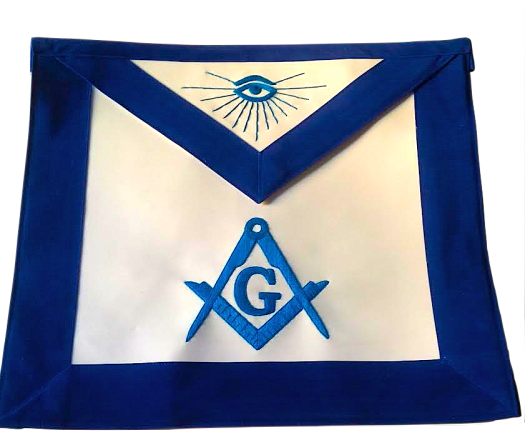 MA-091 Master Mason Blue Lodge Blue Velvet Border Apron