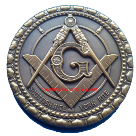 For Scottish Rite/York Rite Freemasonry Delux Antique Heavy Gold 3